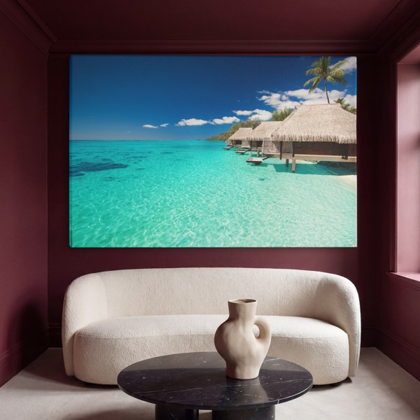 Island Dreams Canvas Print - Pobrežná Zátoka - na stene v interiéri