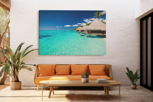 Island Dreams Canvas Print - Pobrežná Zátoka - na stene v interiéri
