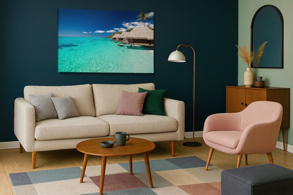 Island Dreams Canvas Print - Pobrežná Zátoka - na stene v interiéri