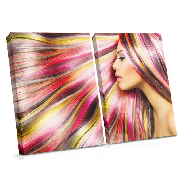Colorful Fashion Portrait Canvas Print