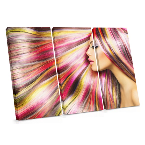 Colorful Fashion Portrait Canvas Print