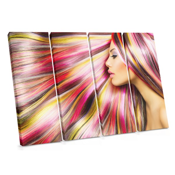 Colorful Fashion Portrait Canvas Print