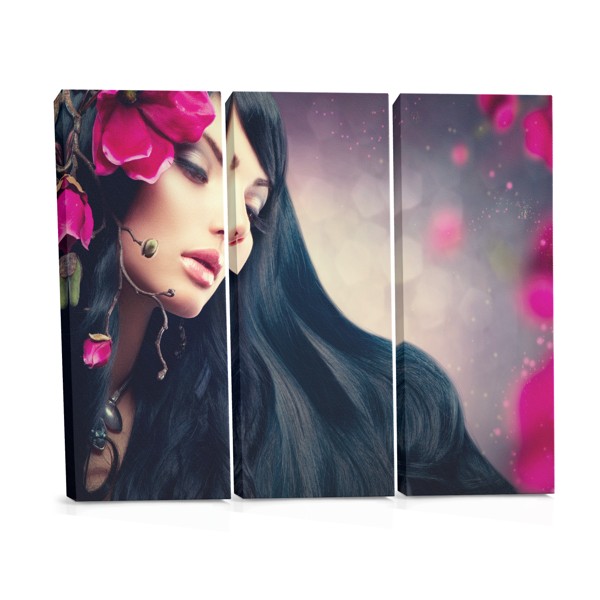 Woman with Flowing Hair Canvas Print