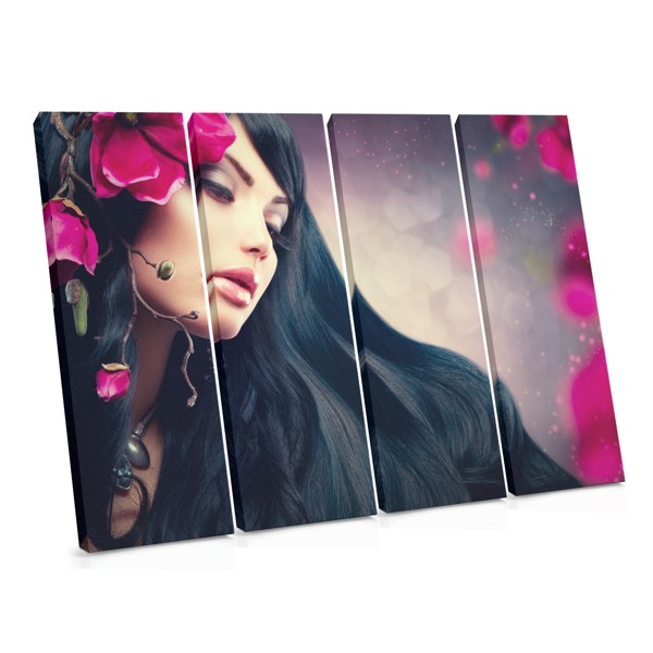 Woman with Flowing Hair Canvas Print