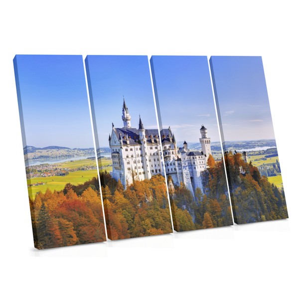 Neuschwanstein Castle on the Hill Canvas Print