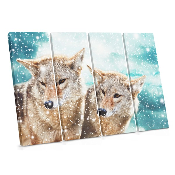 Snow Wolf in Winter Wilderness Canvas Print