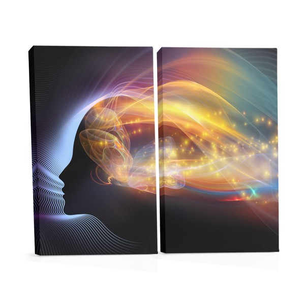 Colorful Abstract Woman Canvas Print