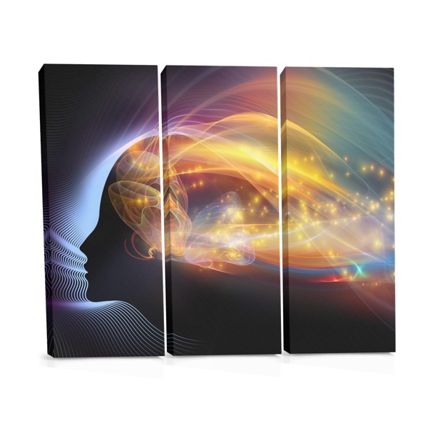 Colorful Abstract Woman Canvas Print