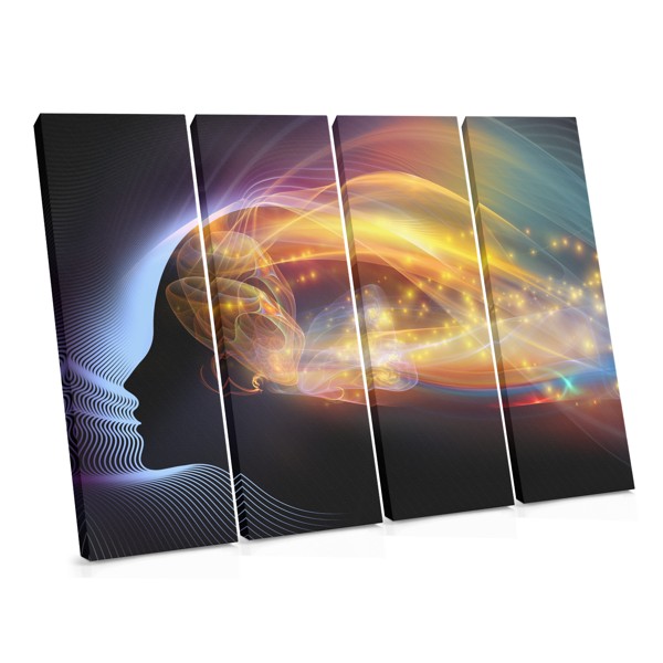 Colorful Abstract Woman Canvas Print