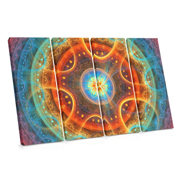 Spalvinga Mandala Simbolio Drobinis Spausdinys