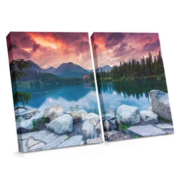 Lakeside Idyll Canvas Print - Tranquil Water Landscape