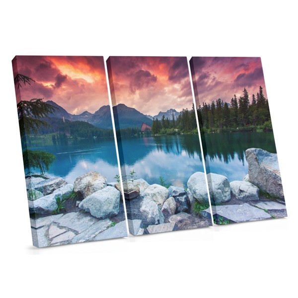 Lakeside Idyll Canvas Print - Tranquil Water Landscape