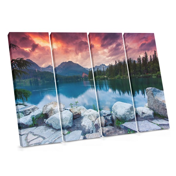 Lakeside Idyll Canvas Print - Tranquil Water Landscape
