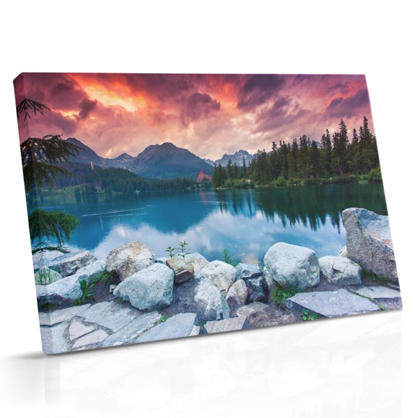 Lakeside Idyll Canvas Print - Klidná krajina s vodou