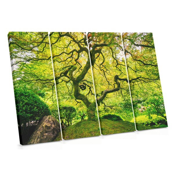 Tree of Life Canvas Print - Forest Canopy in Green & Gold