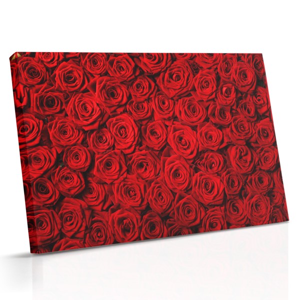 Bouquet de Roses Toile - Fleurs Rose Pâle