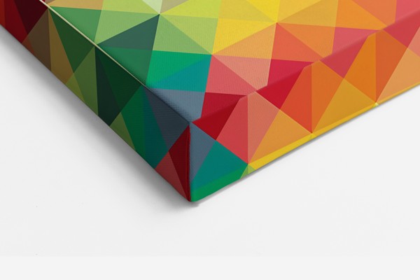 Colorful Mosaic Abstraction Canvas Print - on the wall in a room interior