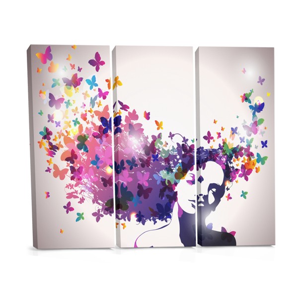 Woman with Butterflies Canvas Print