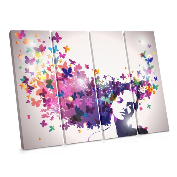 Woman with Butterflies Canvas Print