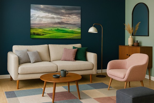 Mountain Peak After Storm Canvas Print - on the wall in a room interior