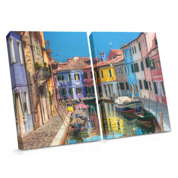 Venice Canal Houses Canvas Print