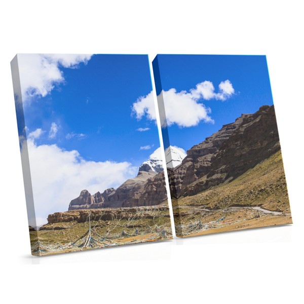Klippig bergstopp landskap canvastryck