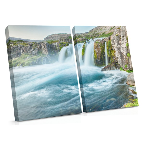 Impression sur Toile Collision d'Eau - Art Dynamique
