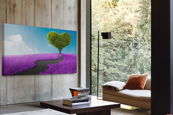 Strom v lúke Koláž Canvas Print - na stene v interiéri
