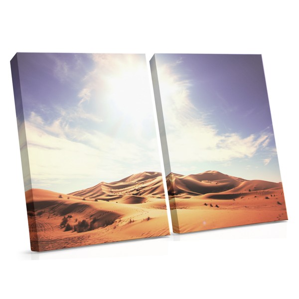 Desert Dunes Under Golden Sun Canvas Print