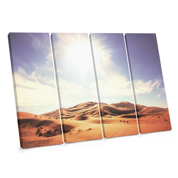 Desert Dunes Under Golden Sun Canvas Print