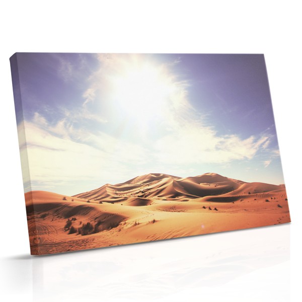 Desert Dunes Under Golden Sun Canvas Print