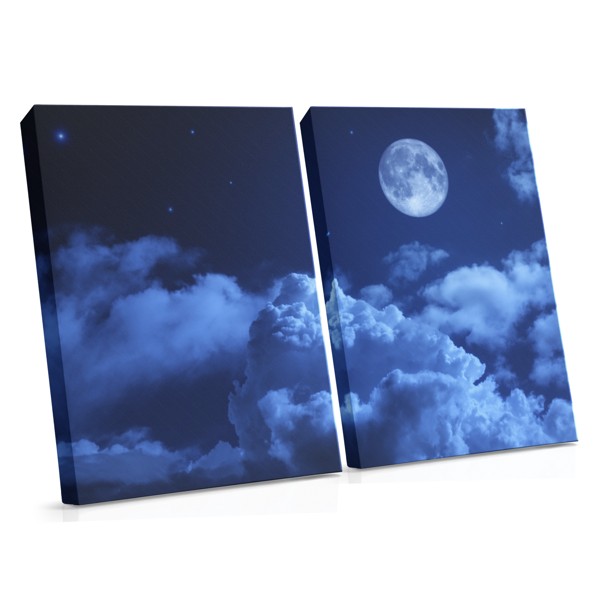 Lunar Charm Natthimmel Canvastavla