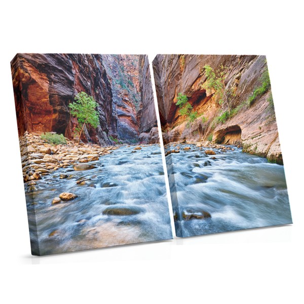 River Through Rocky Gorge Canvas Print