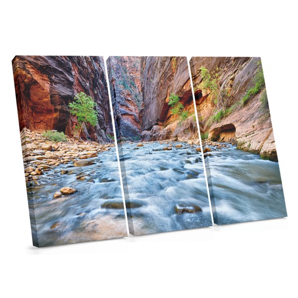 River Through Rocky Gorge Canvas Print