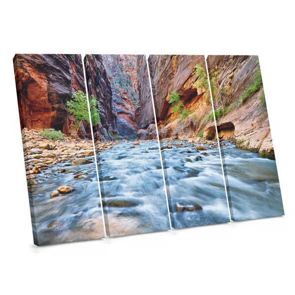 River Through Rocky Gorge Canvas Print