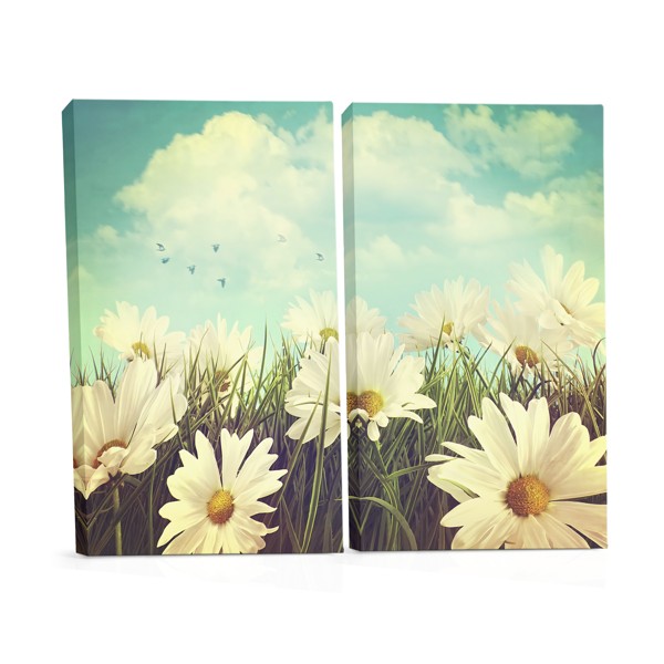 Spring Meadow with Wildflowers Canvas Print