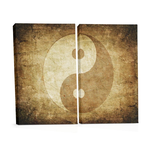Buddha Meditation Canvas Print with Feng Shui Symbol