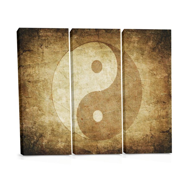 Buddha Meditation Canvas Print with Feng Shui Symbol