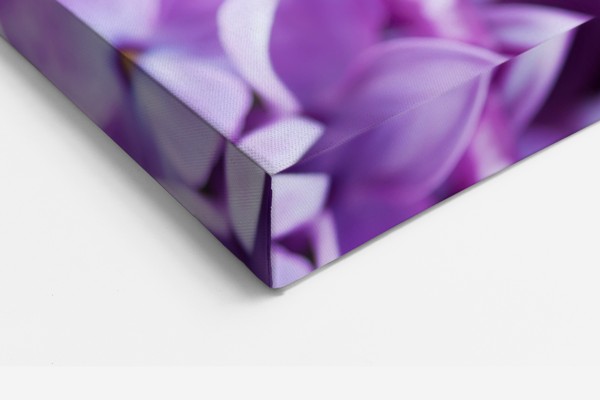 Toile Imprimée Champ de Fleurs Lilas - au mur dans un intérieur