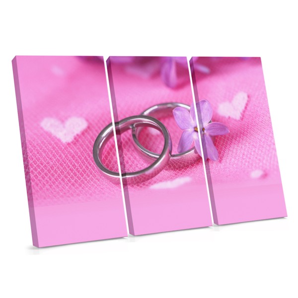 Wedding Rings on White Canvas Print