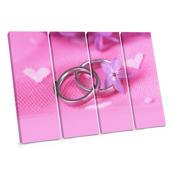 Wedding Rings on White Canvas Print