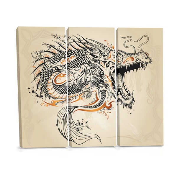 Chinese Dragon Drawing Canvas Print