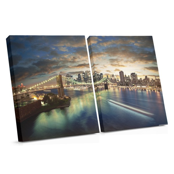 Between the Worlds Abstract Reflection Canvas Print