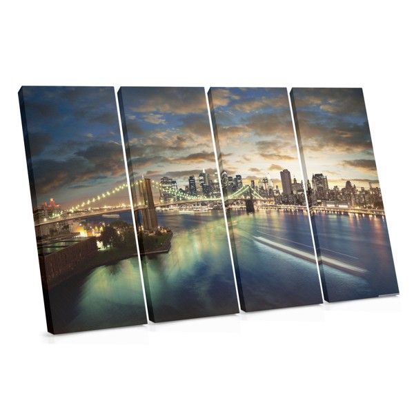 Between the Worlds Abstract Reflection Canvas Print