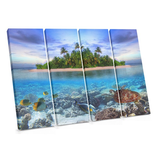 Tropical Island Lagoon Canvas Print