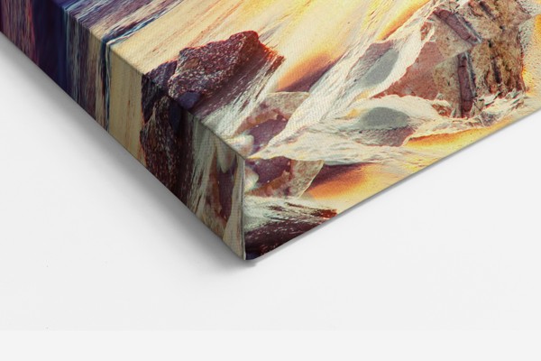 Coastal Tide at Sunset Canvas Print - on the wall in a room interior