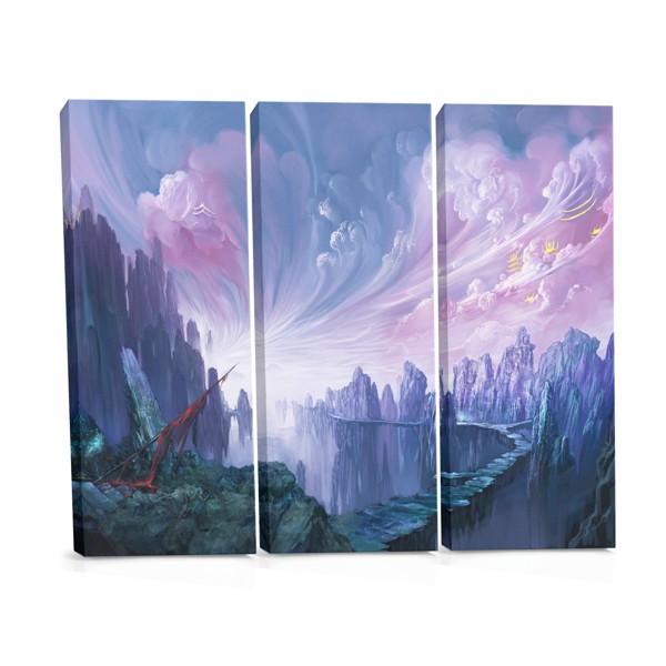 Pastel Mountain Mist Abstract Canvas Print