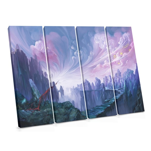 Pastel Mountain Mist Abstract Canvas Print