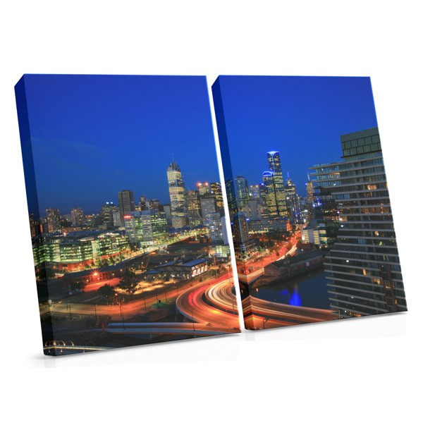 City Lights at Night Canvas Print
