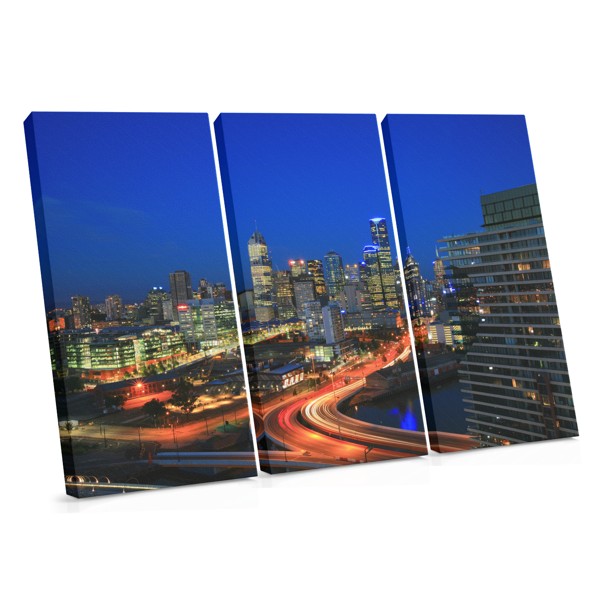City Lights at Night Canvas Print